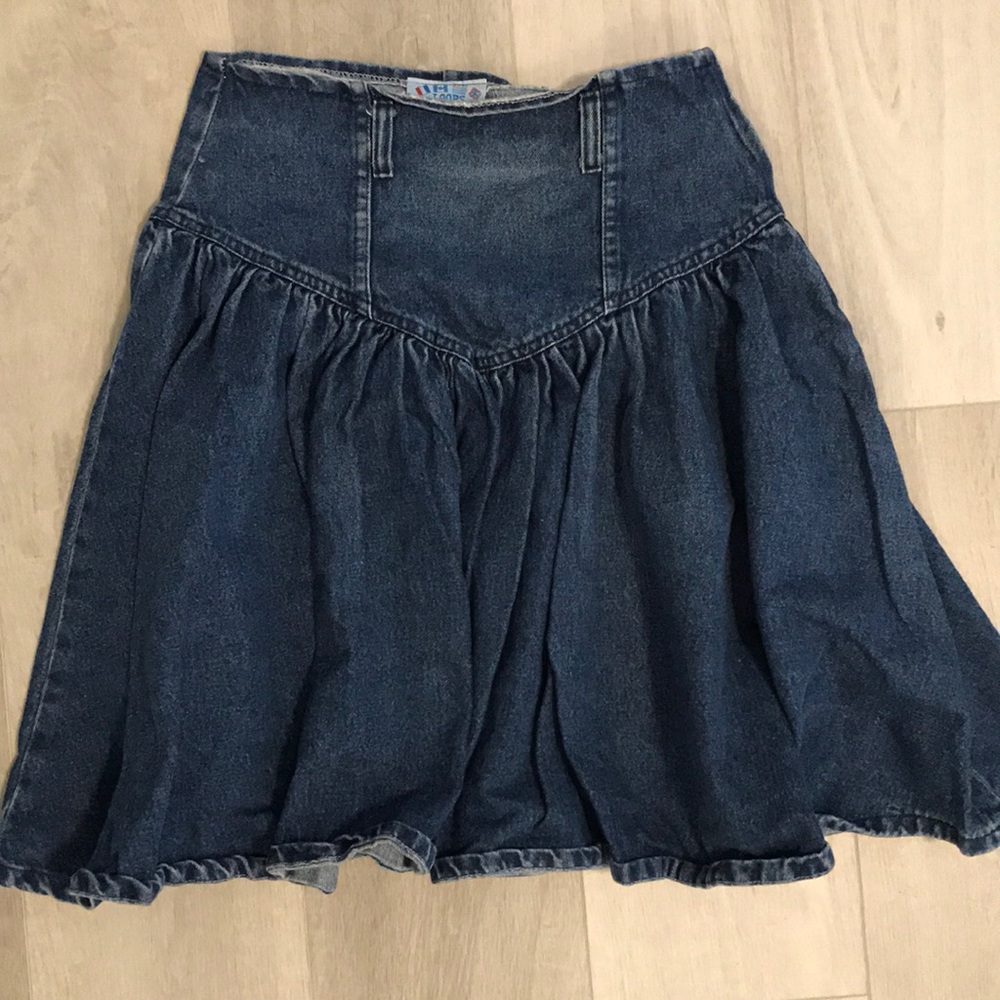 80s style denim skirt